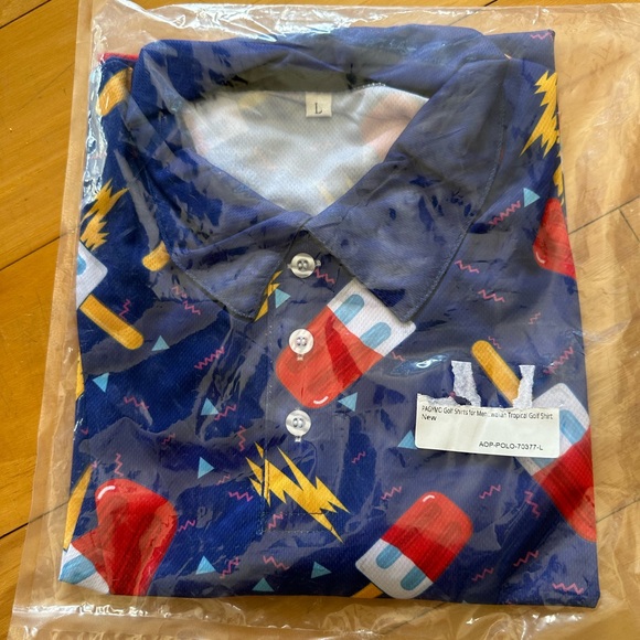 NEW Golf Polo Shirt Men’s Pagymo size L NWT - Picture 1 of 6